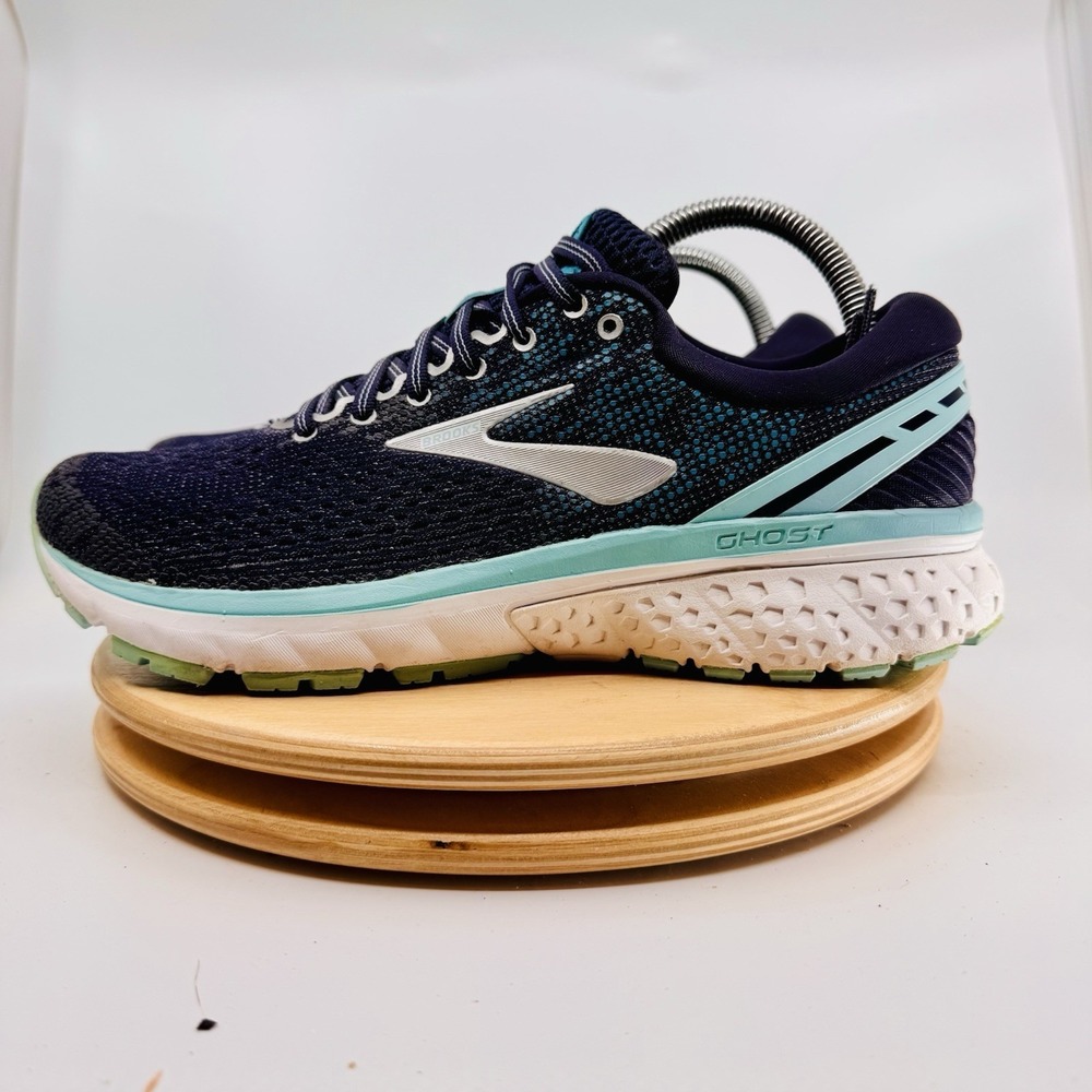 Brooks Ghost 11 Running Shoes Womens 10 Navy Blue Athletic Sneakers